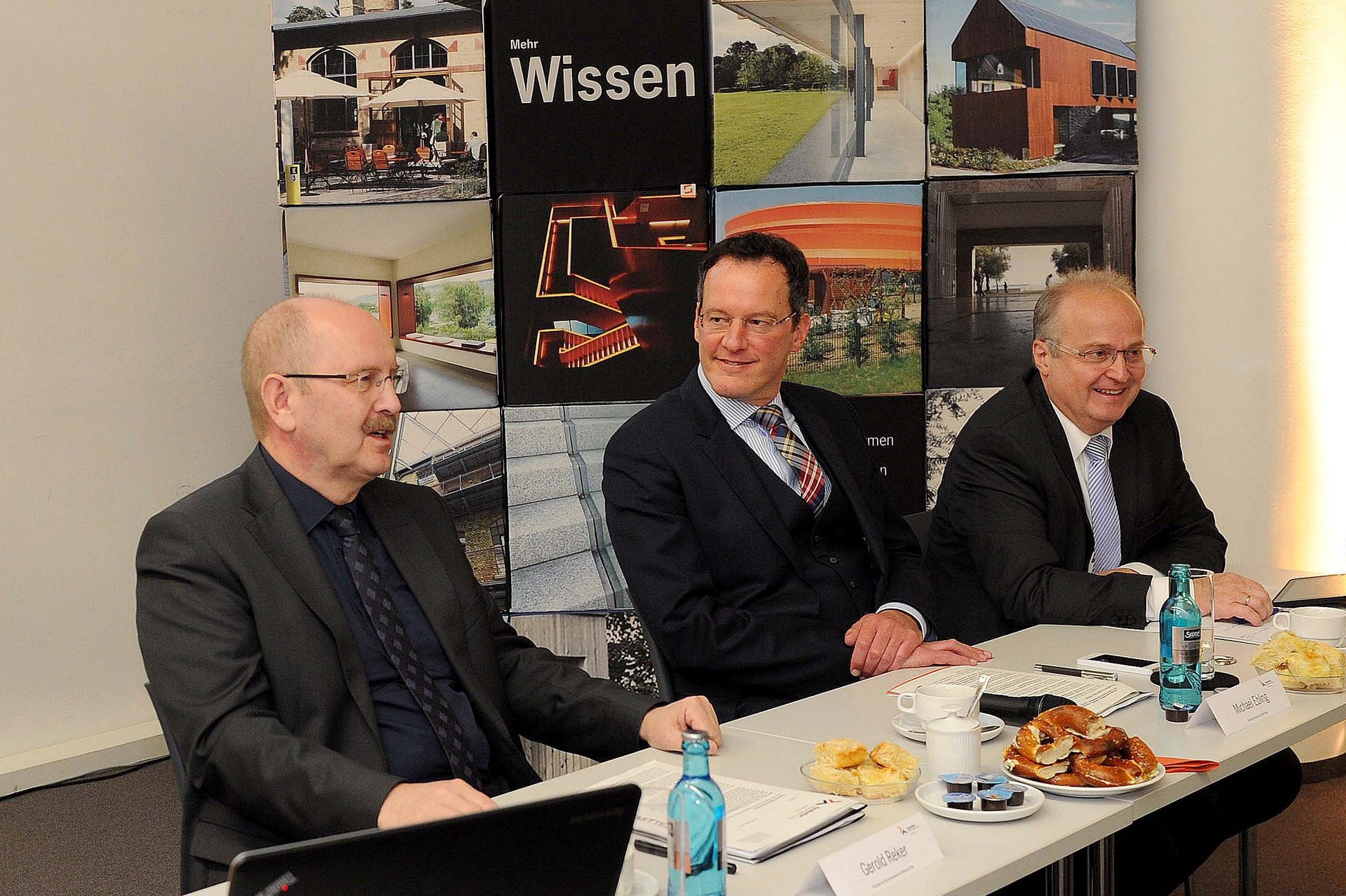 Foto OB Michael Ebling, Franz Ringhoffer und Präsident Gerold Reker beim Pressegespräch
