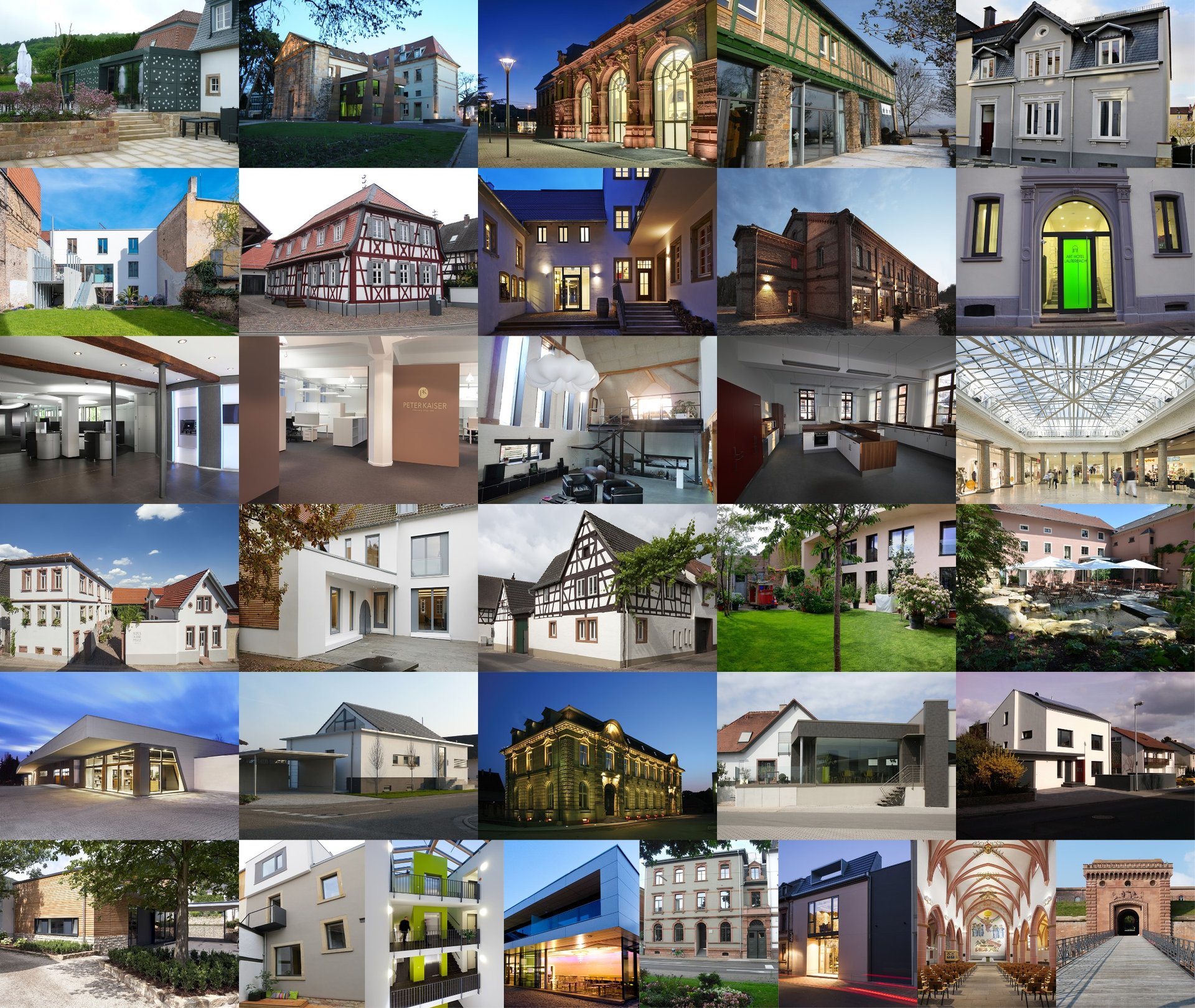 Die 33 bei der Ausstellung "Vorher - Nachher" gezeigten Projekte aus Landau und der Region.